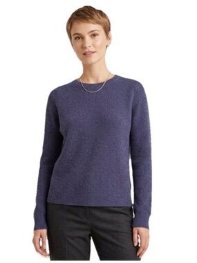 Johnny Was Calme Cashmere Ribbed Pullover Sweater Blue Size XXL NWT